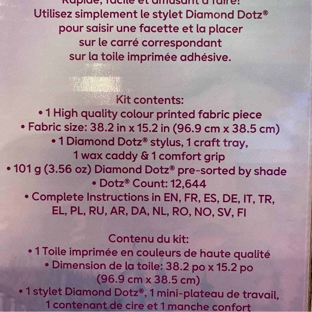 Disney Princess Diamond Painting Kit from Diamond Dotz 35x12 for Ages 8-99 NWT - Picture 6 of 9